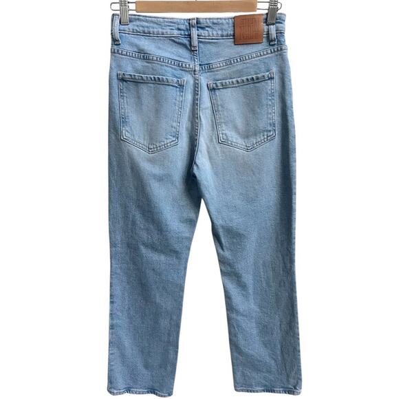 Nelle Atelier The Gabi Cropped Straight Light Wash Denim Jeans Sz 26 Hi Rise - Picture 3 of 9